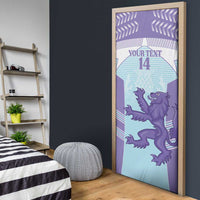 Scotland Football Custom Door Cover 2026 Come On Scottish Dragon Thistle Cyan - Wonder Print Shop