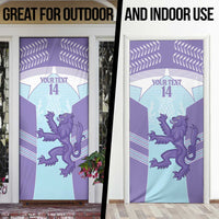 Scotland Football Custom Door Cover 2026 Come On Scottish Dragon Thistle Cyan - Wonder Print Shop
