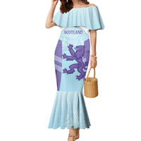 Scotland Football Custom Family Matching Mermaid Dress and Hawaiian Shirt 2026 Come On Scottish Dragon Thistle Cyan - Wonder Print Shop
