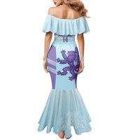 Scotland Football Custom Family Matching Mermaid Dress and Hawaiian Shirt 2026 Come On Scottish Dragon Thistle Cyan - Wonder Print Shop