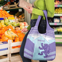 Scotland Football Custom Grocery Bag 2026 Come On Scottish Dragon Thistle Cyan - Wonder Print Shop