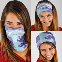 Scotland Football Custom Neck Gaiter 2026 Come On Scottish Dragon Thistle Cyan - Wonder Print Shop