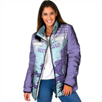 Scotland Football Custom Padded Jacket 2026 Come On Scottish Dragon Thistle Cyan - Wonder Print Shop
