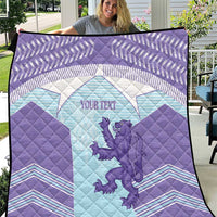 Scotland Football Custom Quilt 2026 Come On Scottish Dragon Thistle Cyan - Wonder Print Shop