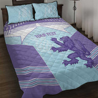 Scotland Football Custom Quilt Bed Set 2026 Come On Scottish Dragon Thistle Cyan - Wonder Print Shop