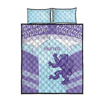 Scotland Football Custom Quilt Bed Set 2026 Come On Scottish Dragon Thistle Cyan - Wonder Print Shop
