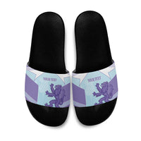 Scotland Football Custom Slide Sandals 2026 Come On Scottish Dragon Thistle Cyan - Wonder Print Shop