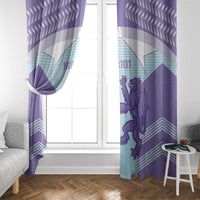 Scotland Football Custom Window Curtain 2026 Come On Scottish Dragon Thistle Cyan - Wonder Print Shop