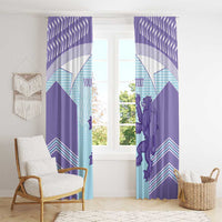 Scotland Football Custom Window Curtain 2026 Come On Scottish Dragon Thistle Cyan - Wonder Print Shop