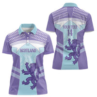 Scotland Football Custom Women Polo Shirt 2026 Come On Scottish Dragon Thistle Cyan - Wonder Print Shop