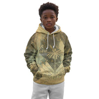 Personalized Afro Haiti Le Saut Kid Hoodie Ayiti Waterfall Vintage Grunge Style - Wonder Print Shop