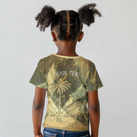 Personalized Afro Haiti Le Saut Kid T shirt Ayiti Waterfall Vintage Grunge Style - Wonder Print Shop