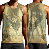 Personalized Afro Haiti Le Saut Men Tank Top Ayiti Waterfall Vintage Grunge Style - Wonder Print Shop