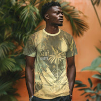 Personalized Afro Haiti Le Saut T shirt Ayiti Waterfall Vintage Grunge Style - Wonder Print Shop