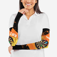 Personalised Netherlands Darts Arm Sleeves Born To Play Darts Grunge Style - Wonder Print Shop