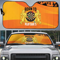 Netherlands Darts Auto Sun Shade Born To Play Darts Grunge Style - Wonder Print Shop
