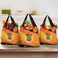 Netherlands Darts Grocery Bag Born To Play Darts Grunge Style - Wonder Print Shop