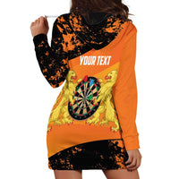 Personalised Netherlands Darts Hoodie Dress Born To Play Darts Grunge Style - Wonder Print Shop
