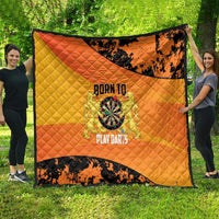 Netherlands Darts Quilt Born To Play Darts Grunge Style - Wonder Print Shop