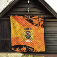 Netherlands Darts Quilt Born To Play Darts Grunge Style - Wonder Print Shop