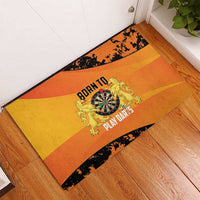 Netherlands Darts Rubber Doormat Born To Play Darts Grunge Style - Wonder Print Shop