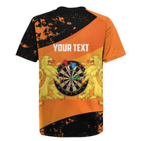 Personalised Netherlands Darts Rugby Jersey Born To Play Darts Grunge Style - Wonder Print Shop