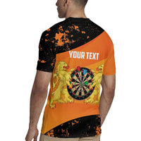 Personalised Netherlands Darts Rugby Jersey Born To Play Darts Grunge Style - Wonder Print Shop
