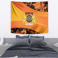 Netherlands Darts Tapestry Born To Play Darts Grunge Style - Wonder Print Shop