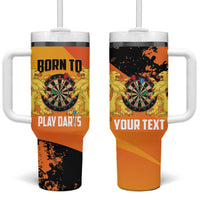Personalised Netherlands Darts Tumbler With Handle Born To Play Darts Grunge Style - Wonder Print Shop