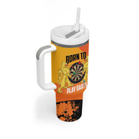Personalised Netherlands Darts Tumbler With Handle Born To Play Darts Grunge Style - Wonder Print Shop