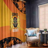 Netherlands Darts Window Curtain Born To Play Darts Grunge Style - Wonder Print Shop