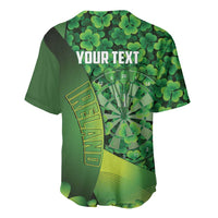 Personalised Ireland Darts Baseball Jersey Dartboard Irish Shamrock Pattern - Wonder Print Shop