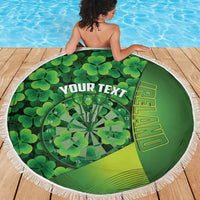 Personalised Ireland Darts Beach Blanket Dartboard Irish Shamrock Pattern - Wonder Print Shop