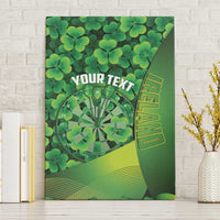 Personalised Ireland Darts Canvas Wall Art Dartboard Irish Shamrock Pattern - Wonder Print Shop