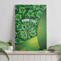 Personalised Ireland Darts Canvas Wall Art Dartboard Irish Shamrock Pattern - Wonder Print Shop