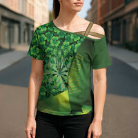 Personalised Ireland Darts Cross Shoulder Shirt Dartboard Irish Shamrock Pattern - Wonder Print Shop