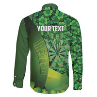 Personalised Ireland Darts Family Matching Long Sleeve Bodycon Dress and Hawaiian Shirt Dartboard Irish Shamrock Pattern - Wonder Print Shop