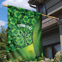 Personalised Ireland Darts Garden Flag Dartboard Irish Shamrock Pattern - Wonder Print Shop