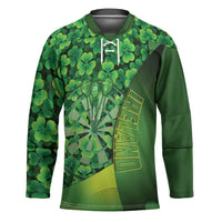 Personalised Ireland Darts Hockey Jersey Dartboard Irish Shamrock Pattern - Wonder Print Shop