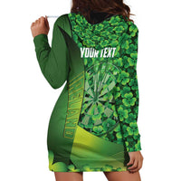 Personalised Ireland Darts Hoodie Dress Dartboard Irish Shamrock Pattern - Wonder Print Shop