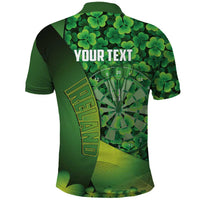 Personalised Ireland Darts Polo Shirt Dartboard Irish Shamrock Pattern - Wonder Print Shop