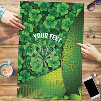 Personalised Ireland Darts Puzzle Dartboard Irish Shamrock Pattern - Wonder Print Shop