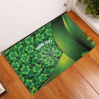 Personalised Ireland Darts Rubber Doormat Dartboard Irish Shamrock Pattern - Wonder Print Shop