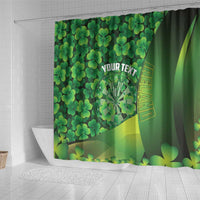 Personalised Ireland Darts Shower Curtain Dartboard Irish Shamrock Pattern - Wonder Print Shop