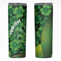 Personalised Ireland Darts Skinny Tumbler Dartboard Irish Shamrock Pattern - Wonder Print Shop