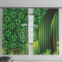 Personalised Ireland Darts Window Curtain Dartboard Irish Shamrock Pattern - Wonder Print Shop