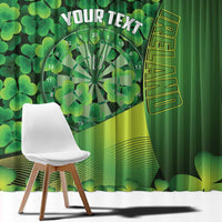 Personalised Ireland Darts Window Curtain Dartboard Irish Shamrock Pattern - Wonder Print Shop