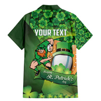 St Patrick's Day Ireland Rugby Custom Family Matching Mermaid Dress and Hawaiian Shirt Leprechaun Mascot Irish Shamrock Pattern - Wonder Print Shop