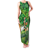 St Patrick's Day Ireland Rugby Custom Family Matching Tank Maxi Dress and Hawaiian Shirt Leprechaun Mascot Irish Shamrock Pattern - Wonder Print Shop