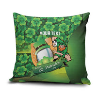 St Patrick's Day Ireland Rugby Custom Pillow Cover Leprechaun Mascot Irish Shamrock Pattern - Wonder Print Shop